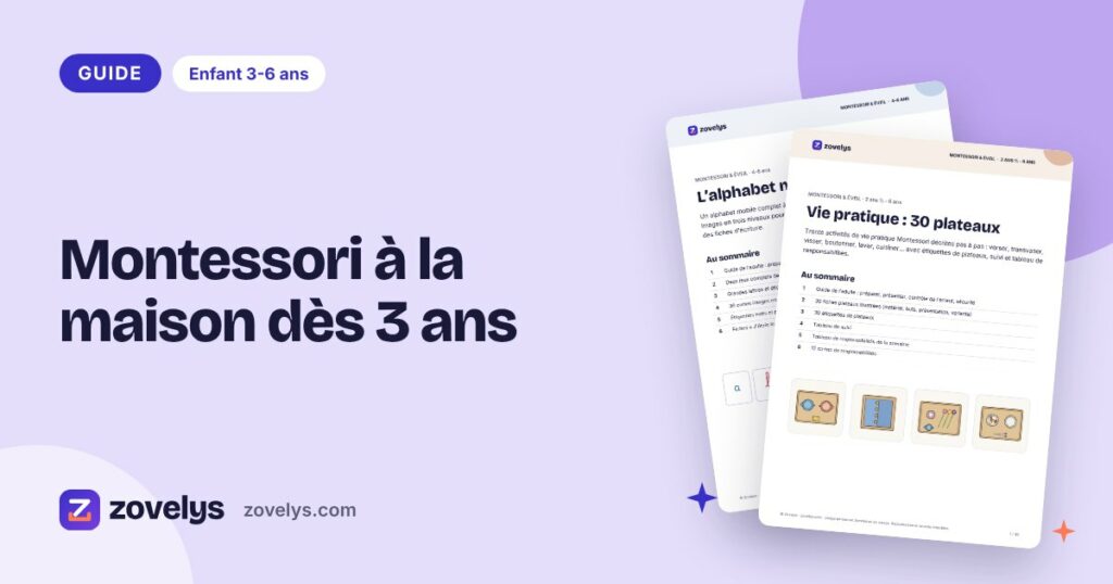 Montessori à la maison dès 3 ans : par où commencer, simplement