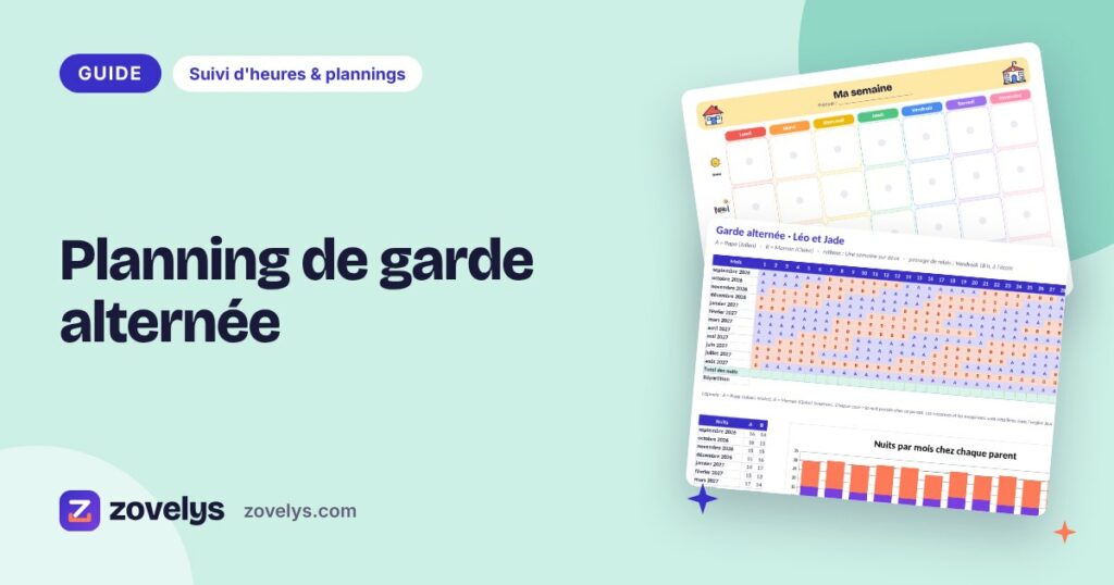 Planning de garde alternée : choisir un rythme et construire un calendrier clair