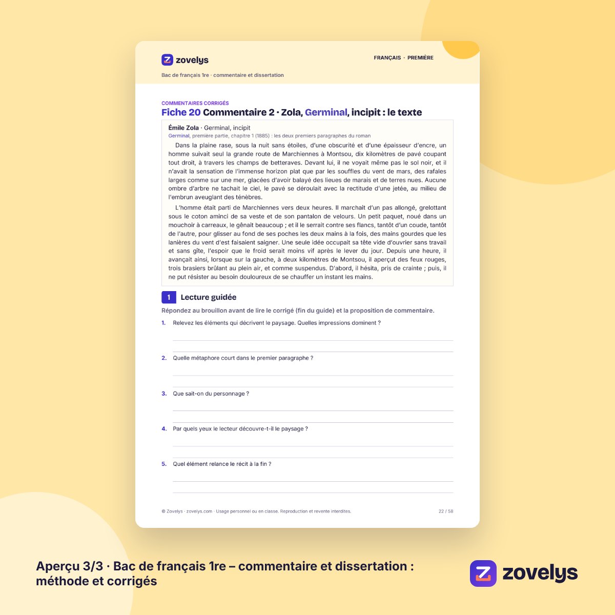 Bac de français 1re – commentaire et dissertation : méthode et corrigés – aperçu 3