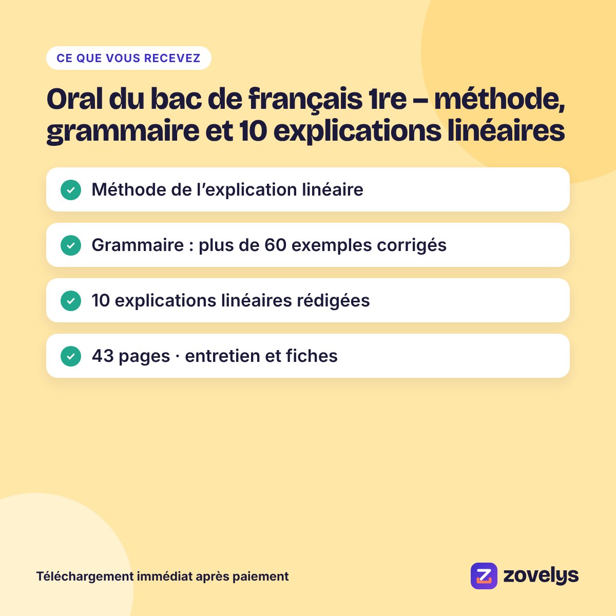 Oral du bac de français 1re – méthode, grammaire et 10 explications linéaires – aperçu 4