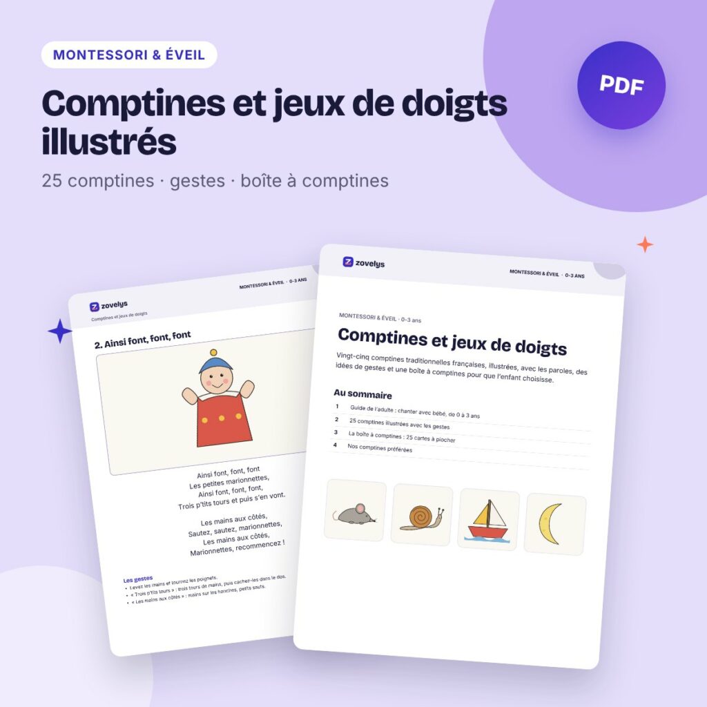 Comptines et jeux de doigts illustrés – 25 comptines traditionnelles