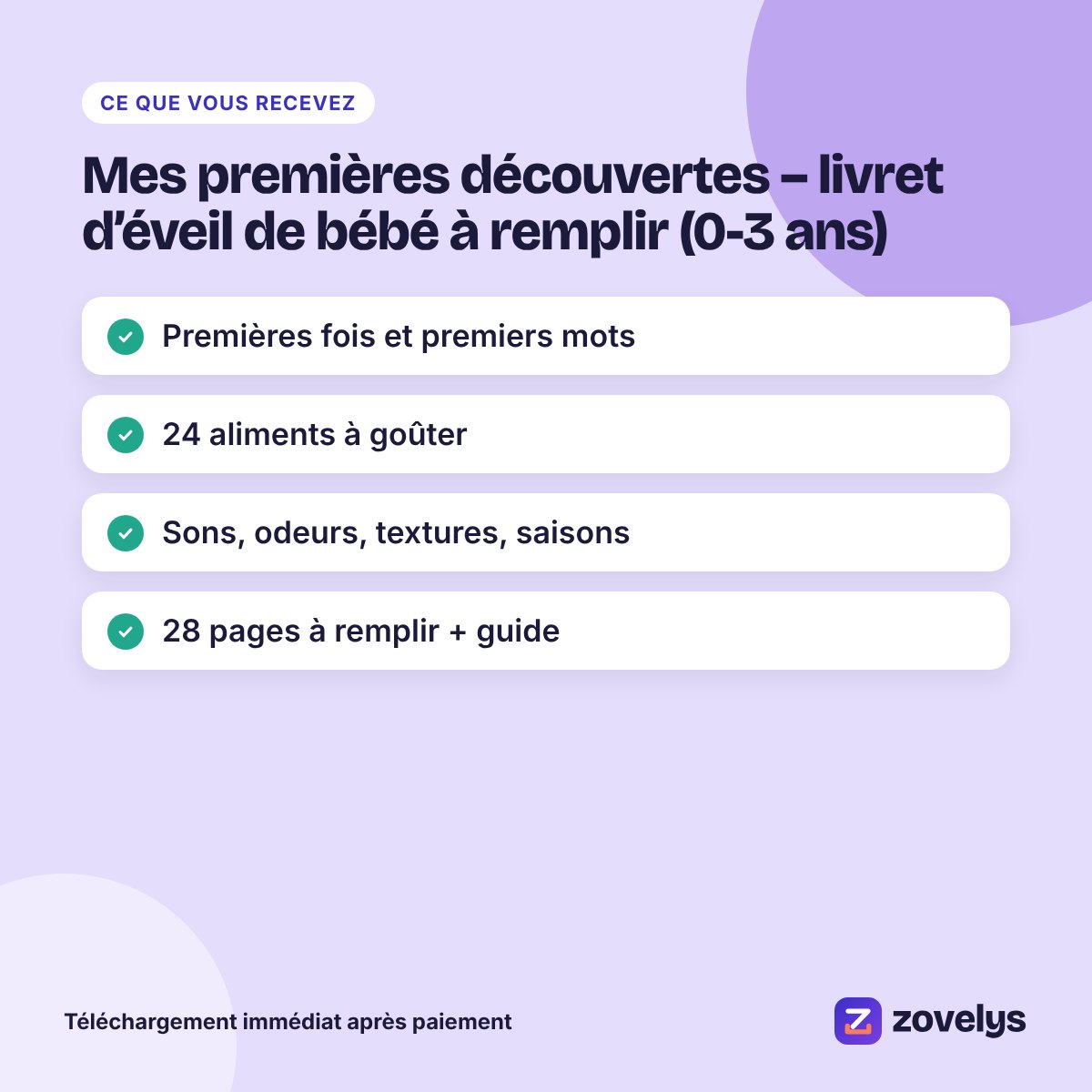 Mes premières découvertes – livret d’éveil de bébé à remplir (0-3 ans) – aperçu 4