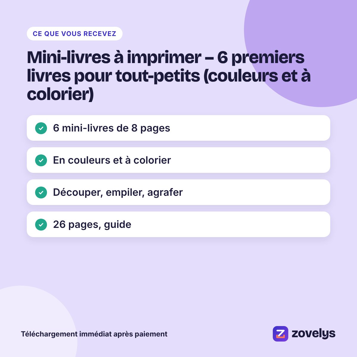 Mini-livres à imprimer – 6 premiers livres pour tout-petits, à colorier aussi – aperçu 4