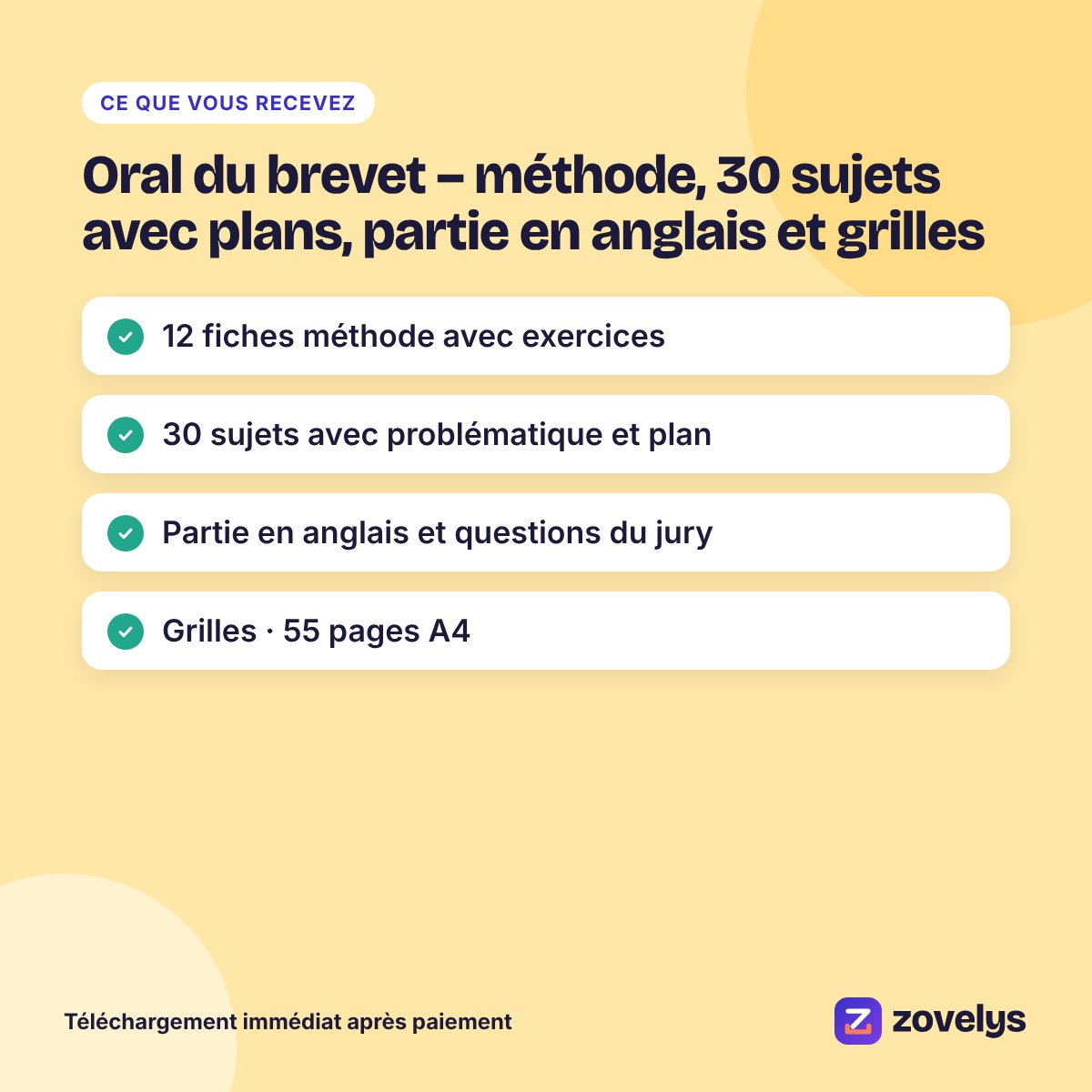 Oral du brevet – méthode, 30 sujets avec plans, partie en anglais et grilles – aperçu 4