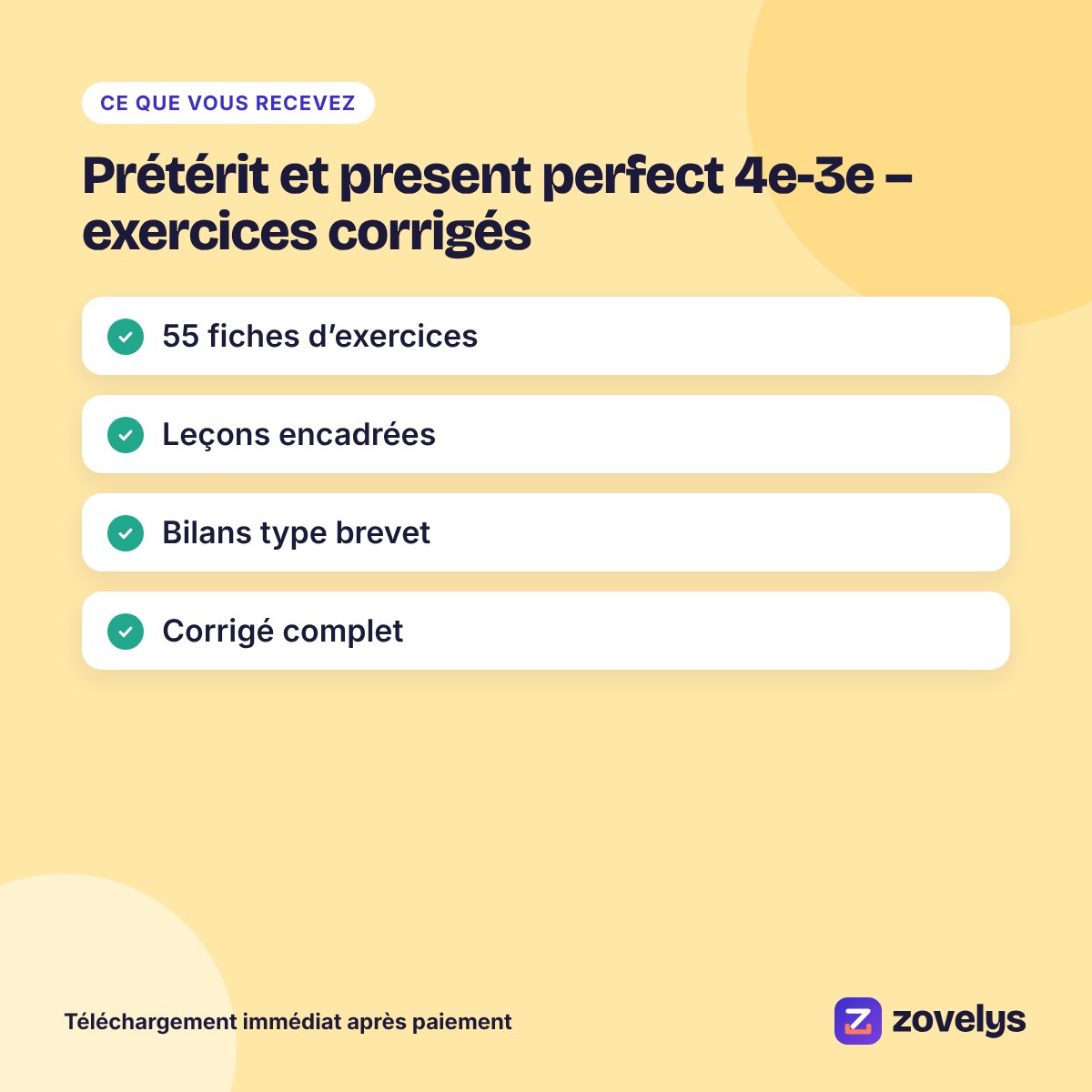 Prétérit et present perfect 4e-3e – exercices corrigés – aperçu 4
