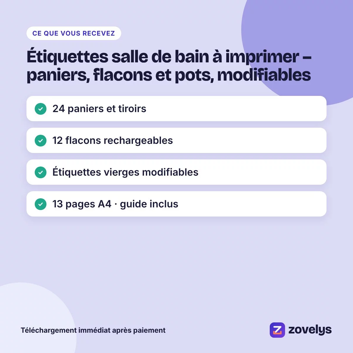 Étiquettes salle de bain à imprimer – paniers, flacons et pots, modifiables – aperçu 4