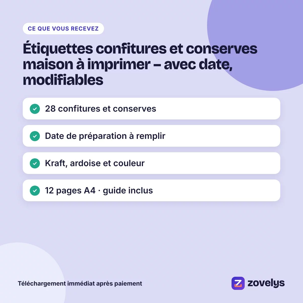 Étiquettes confitures et conserves maison à imprimer – avec date, modifiables – aperçu 4