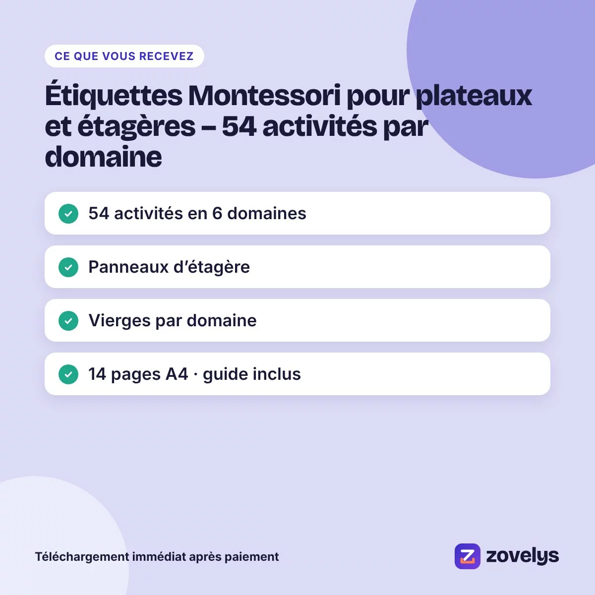 Étiquettes Montessori pour plateaux et étagères – 54 activités par domaine – aperçu 4