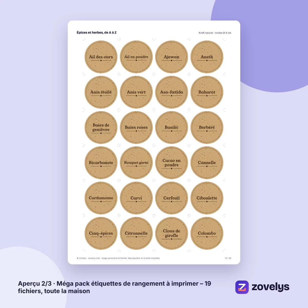 Méga pack étiquettes de rangement à imprimer – 19 fichiers, toute la maison – aperçu 2