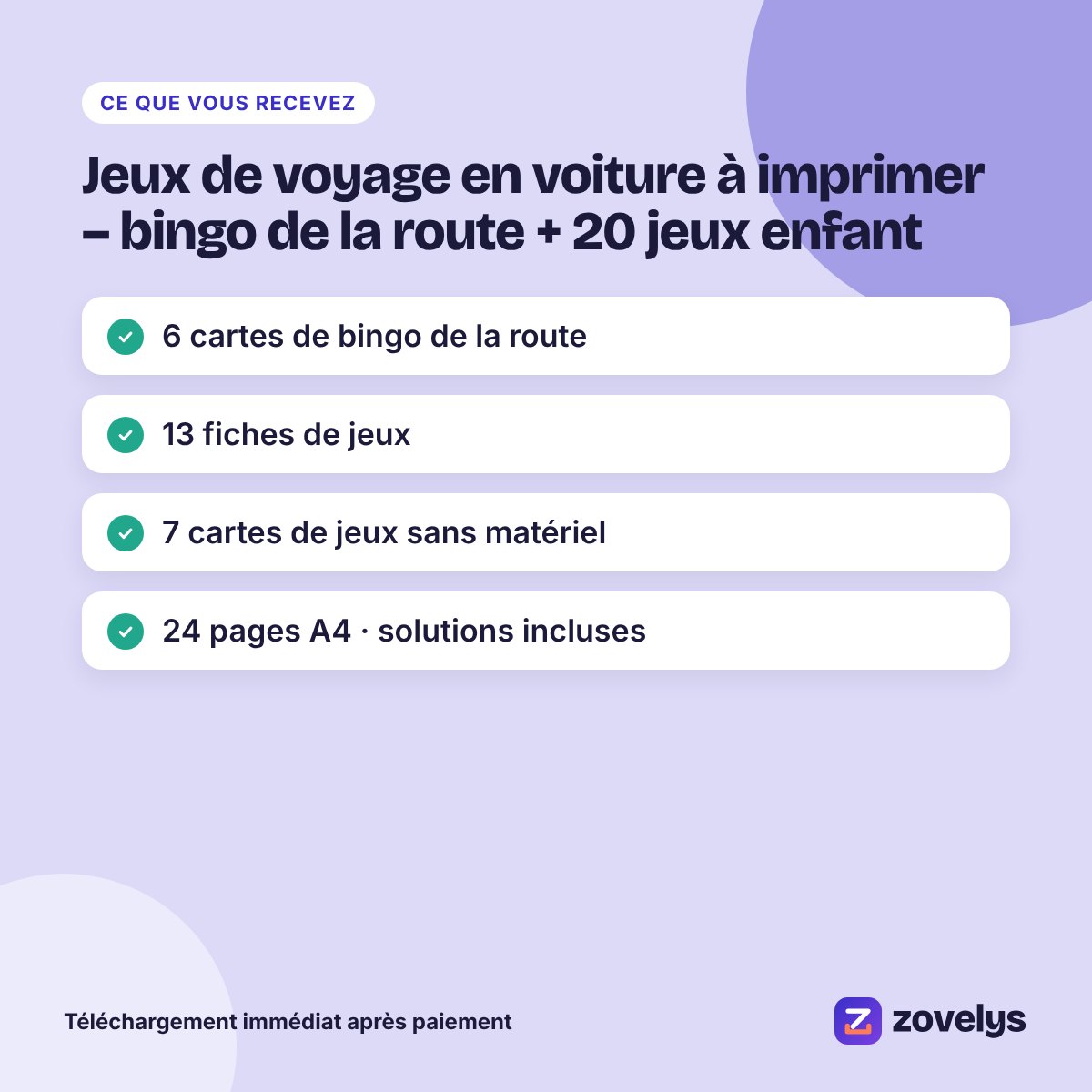 Jeux de voyage en voiture à imprimer – bingo de la route + 20 jeux enfant – aperçu 4