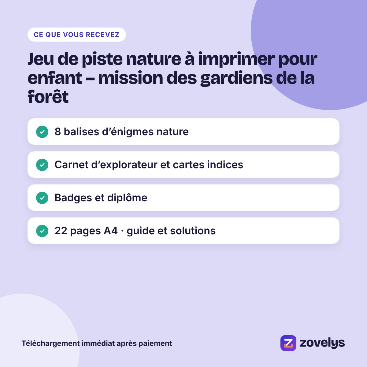 Jeu de piste nature à imprimer pour enfant – mission des gardiens de la forêt – aperçu 4