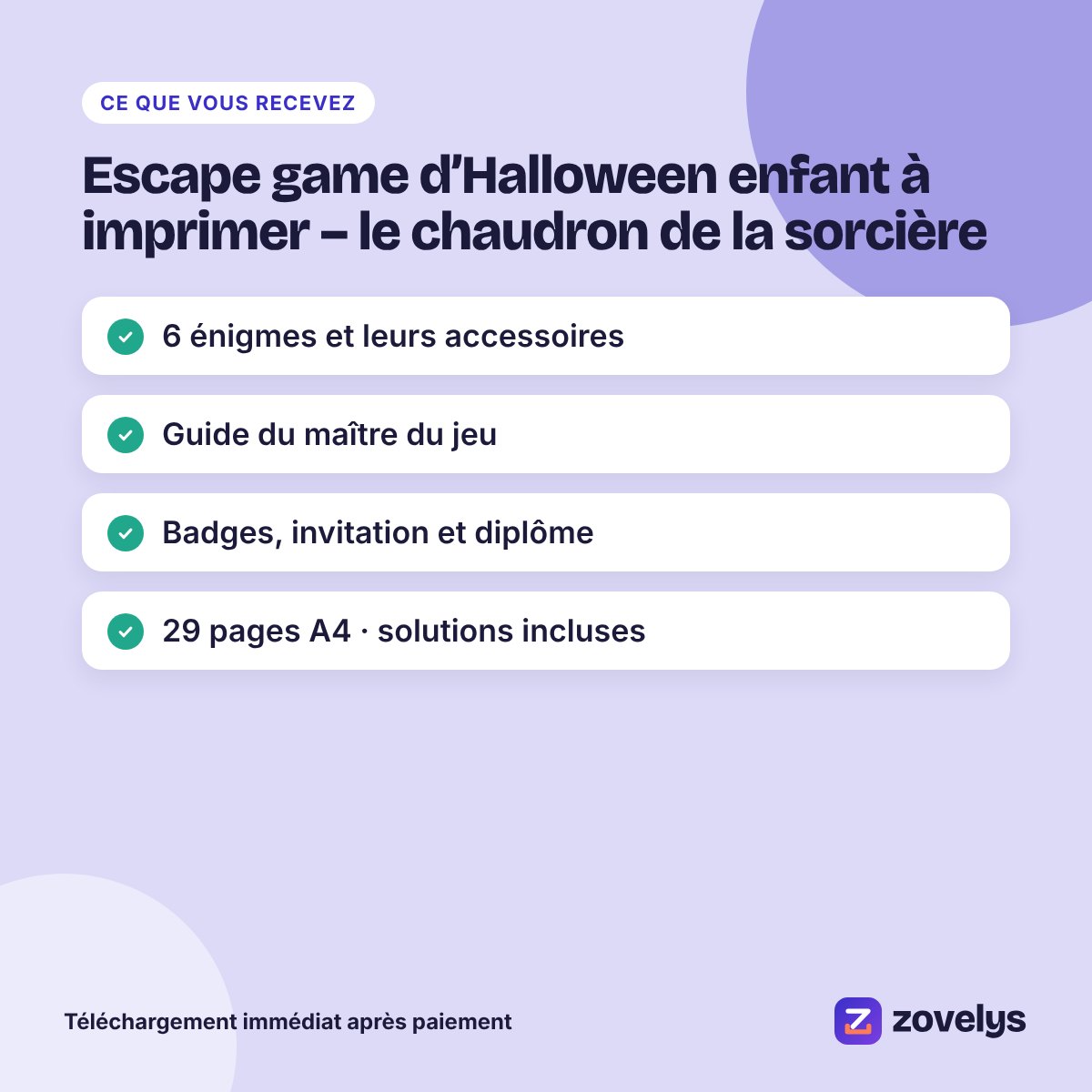 Escape game d’Halloween enfant à imprimer – le chaudron de la sorcière – aperçu 4
