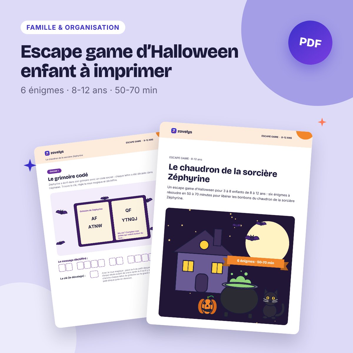 Escape game d’Halloween enfant à imprimer – le chaudron de la sorcière