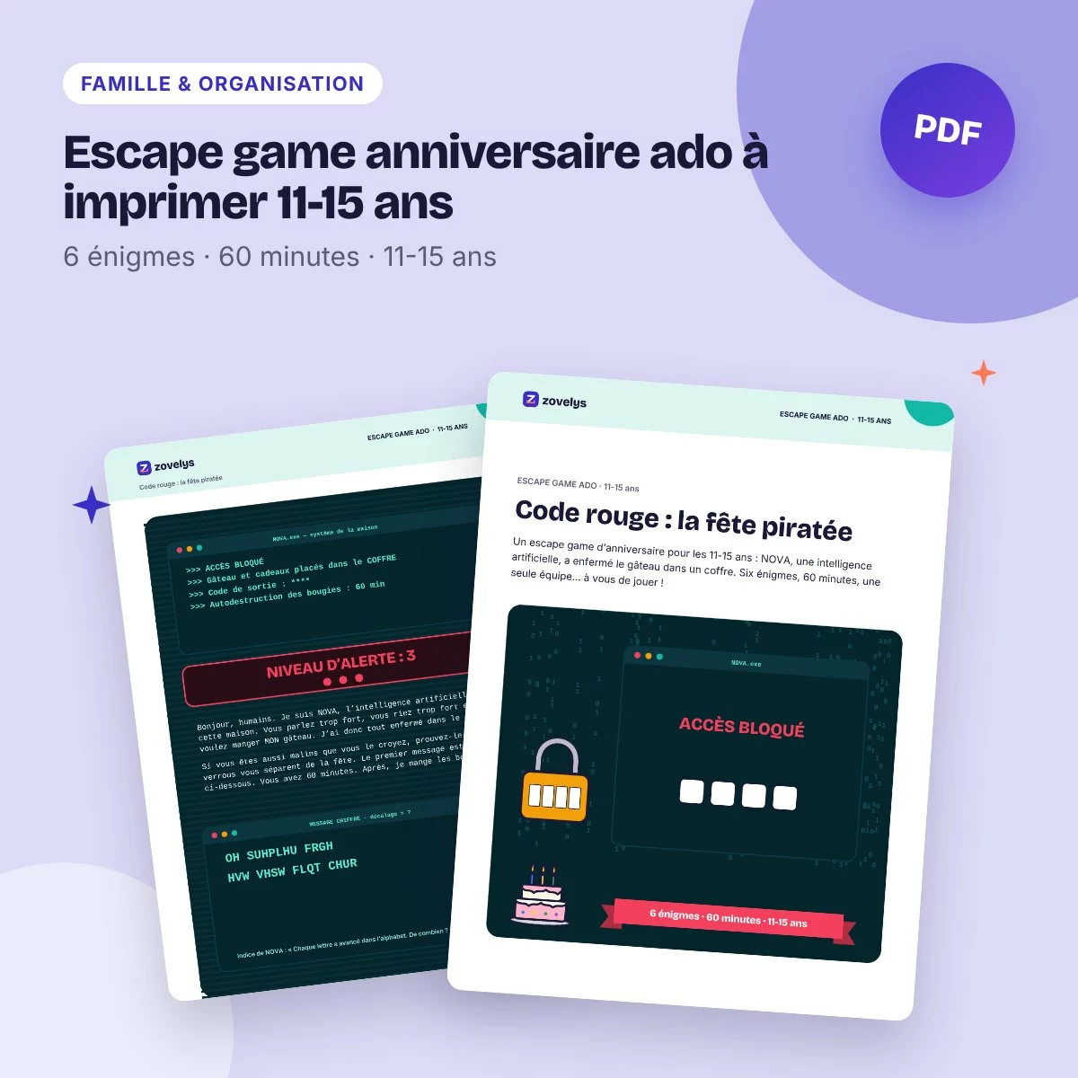 Escape game anniversaire ado à imprimer 11-15 ans – Code rouge, la fête piratée