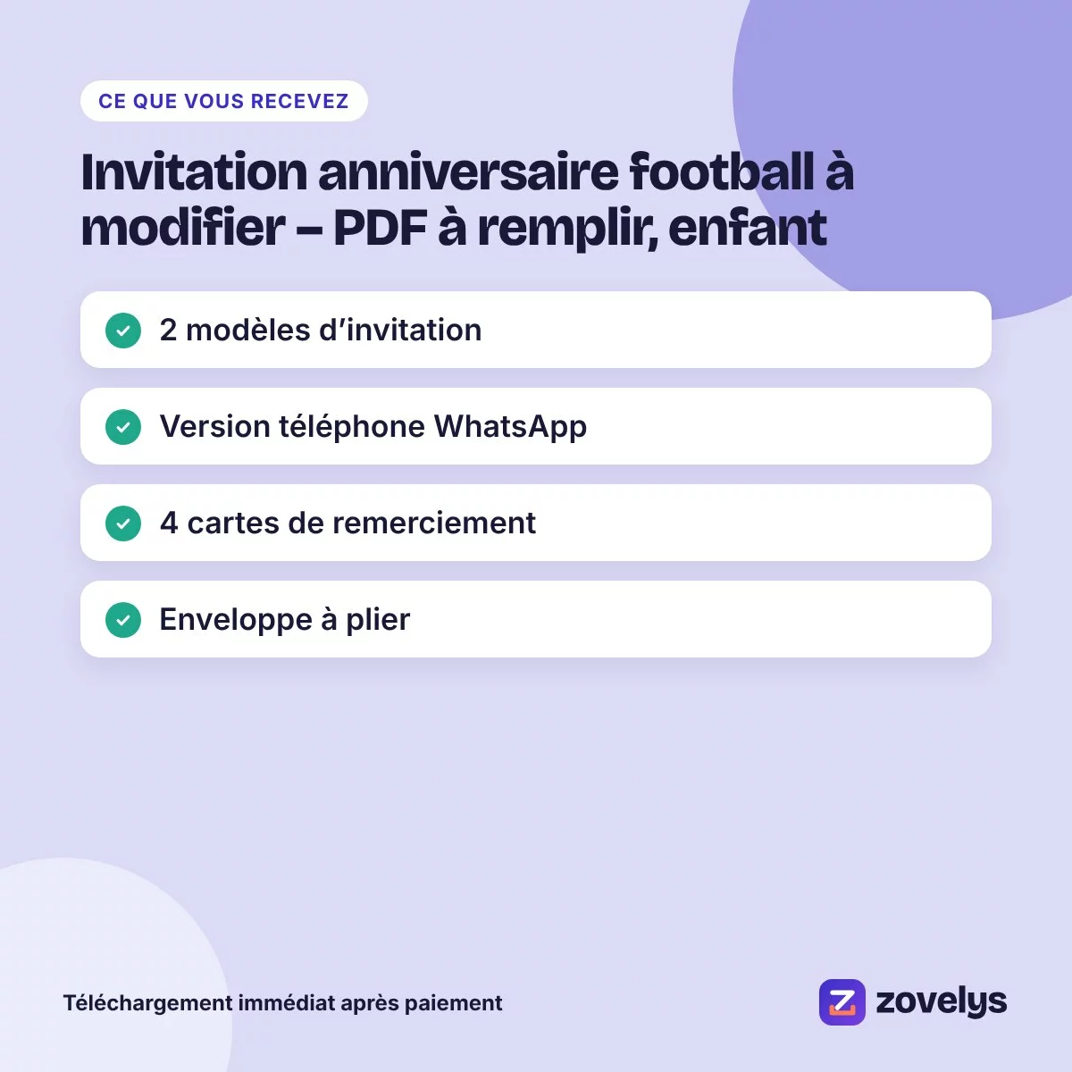 Invitation anniversaire football à modifier – PDF à remplir, enfant – aperçu 4