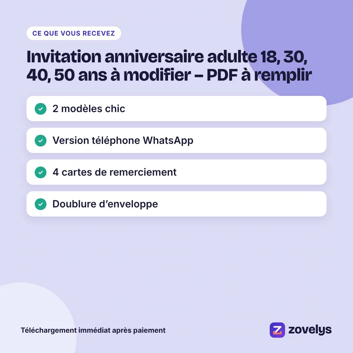Invitation anniversaire adulte 18, 30, 40, 50 ans à modifier – PDF à remplir – aperçu 4