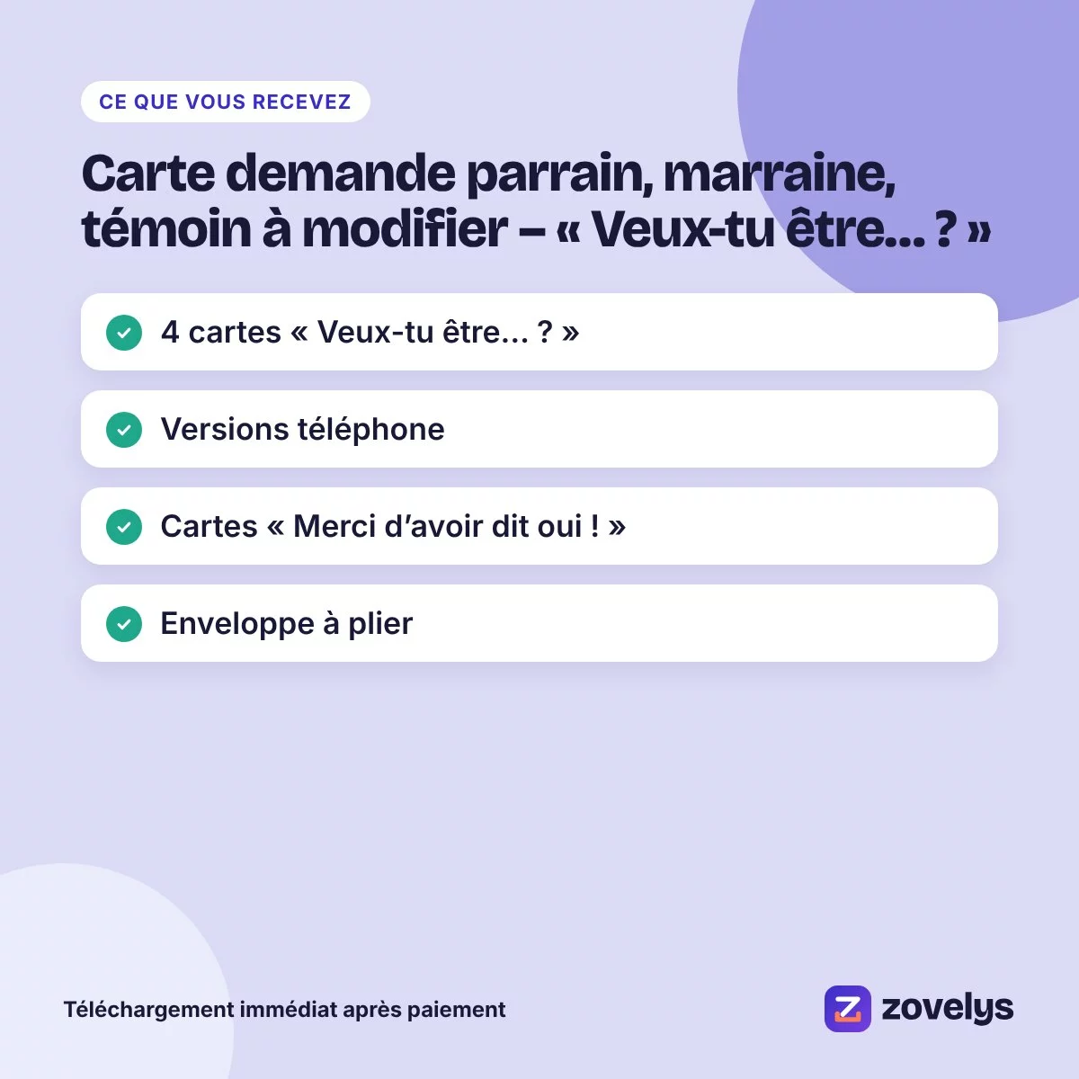 Carte demande parrain, marraine, témoin à modifier – « Veux-tu être… ? » – aperçu 4