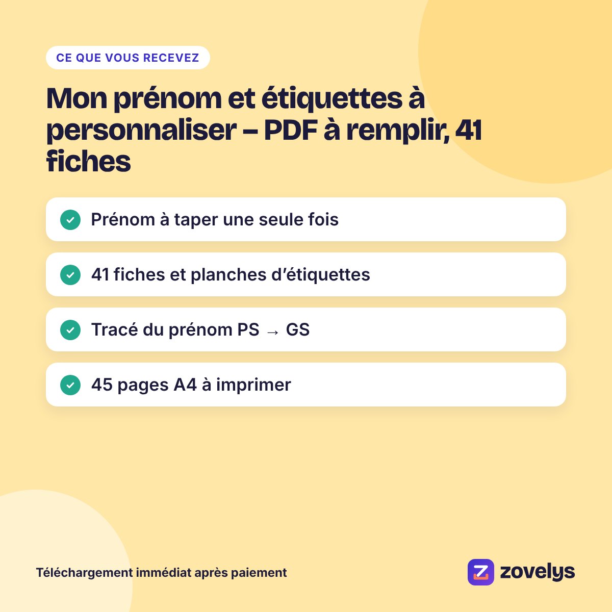 Mon prénom et étiquettes à personnaliser – PDF à remplir, 41 fiches – aperçu 4