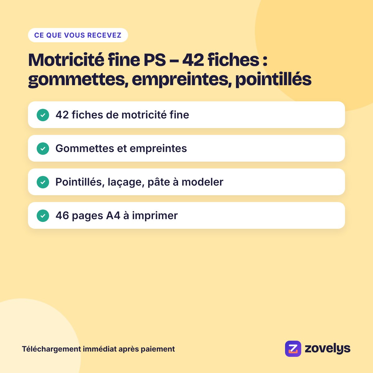 Motricité fine PS – 42 fiches : gommettes, empreintes, pointillés – aperçu 4