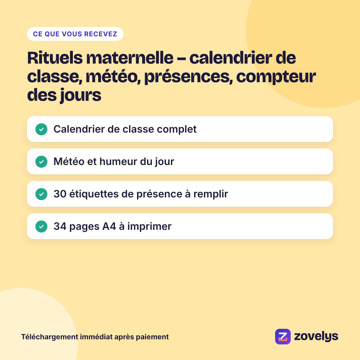 Rituels maternelle – calendrier de classe, météo, présences, compteur des jours – aperçu 4