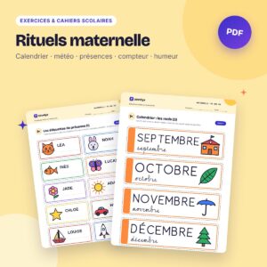 Rituels maternelle – calendrier de classe, météo, présences, compteur des jours