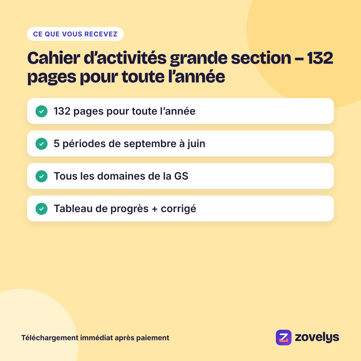Cahier d’activités grande section – 132 pages pour toute l’année – aperçu 4