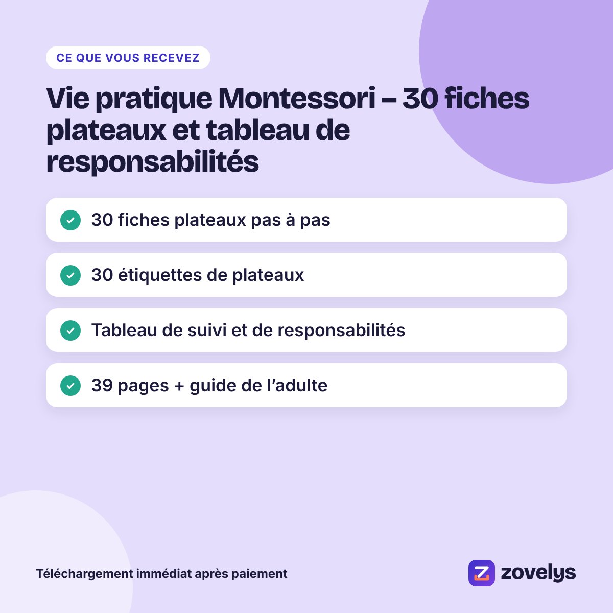 Vie pratique Montessori – 30 fiches plateaux et tableau de responsabilités – aperçu 4