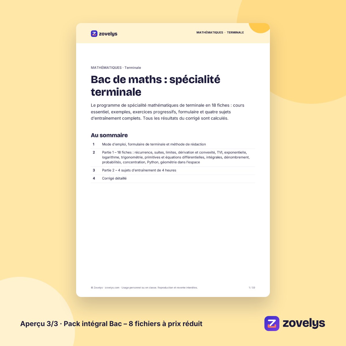 Pack intégral Bac – 8 fichiers à prix réduit – aperçu 3