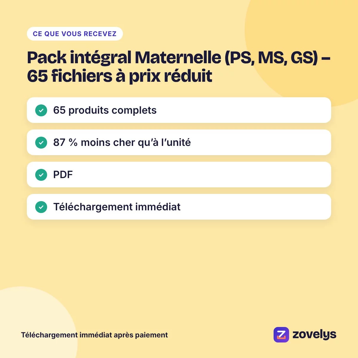 Pack intégral Maternelle (PS, MS, GS) – 65 fichiers à prix réduit – aperçu 4