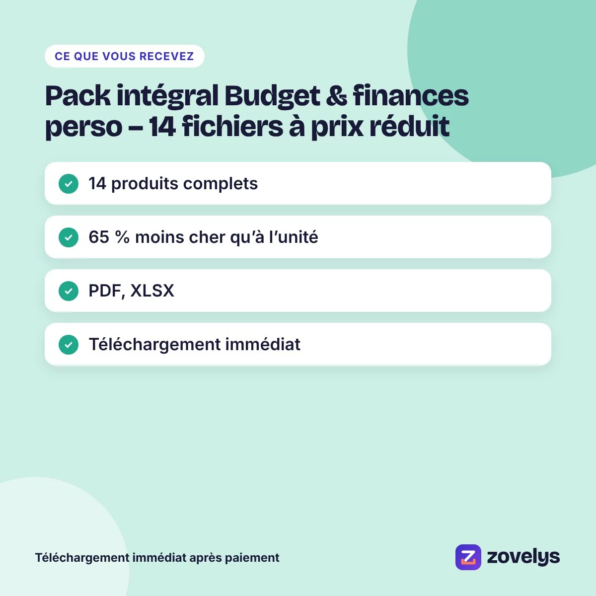Pack intégral Budget & finances perso – 14 fichiers à prix réduit – aperçu 4