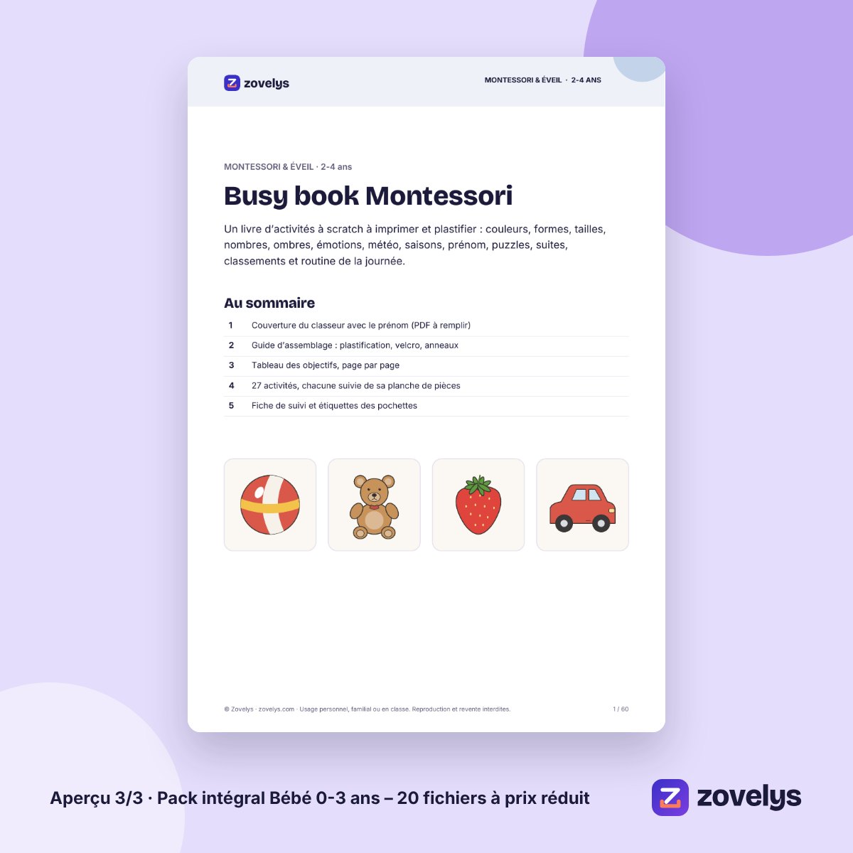 Pack intégral Bébé 0-3 ans – 20 fichiers à prix réduit – aperçu 3