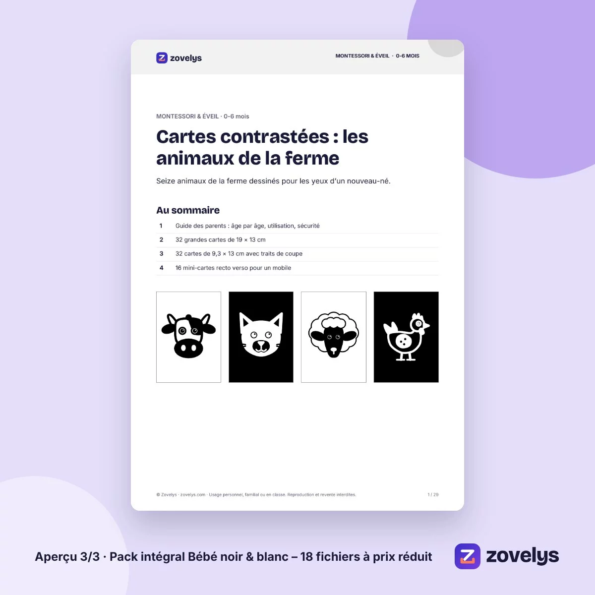 Pack intégral Bébé noir & blanc – 18 fichiers à prix réduit – aperçu 3