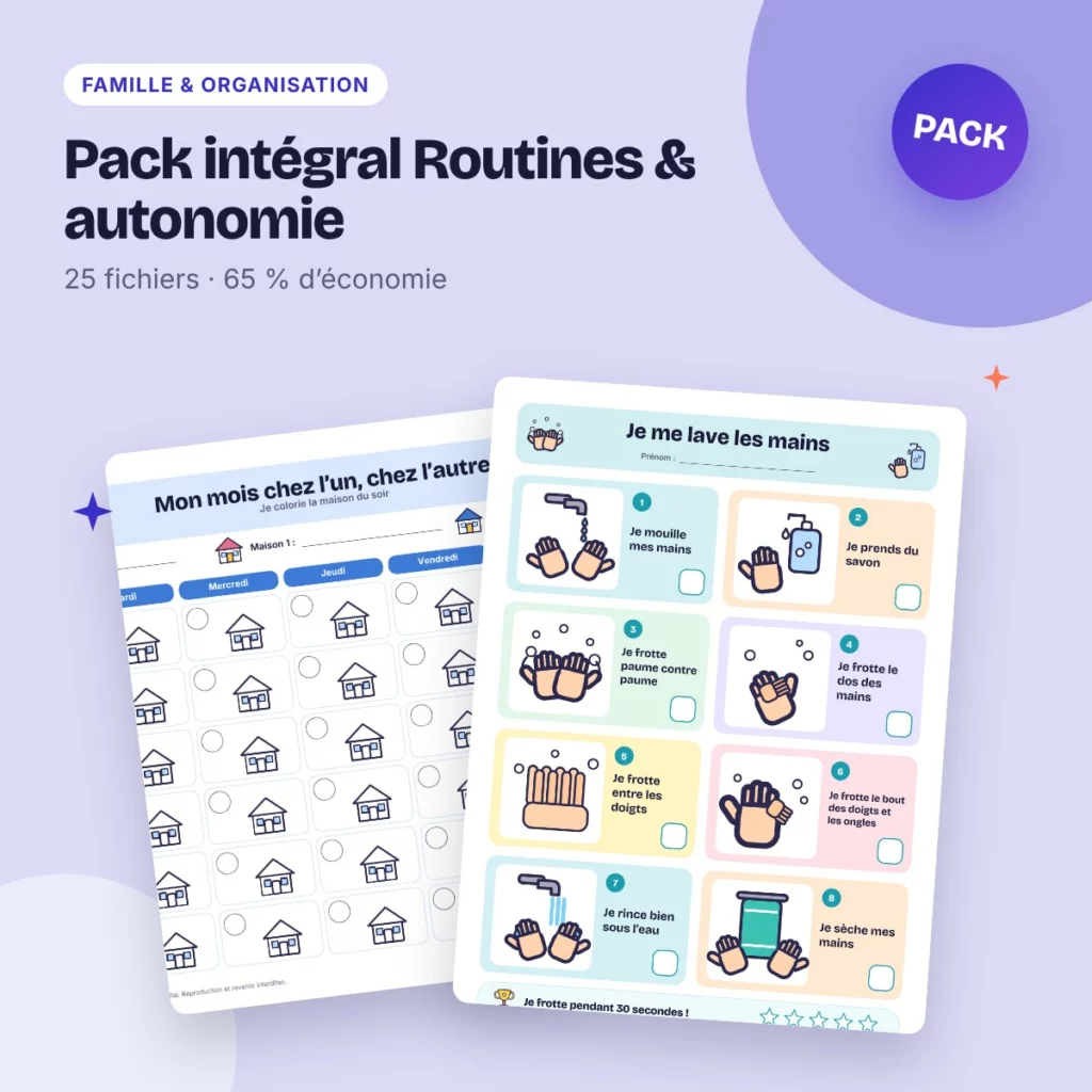 Pack intégral Routines & autonomie – 25 fichiers à prix réduit