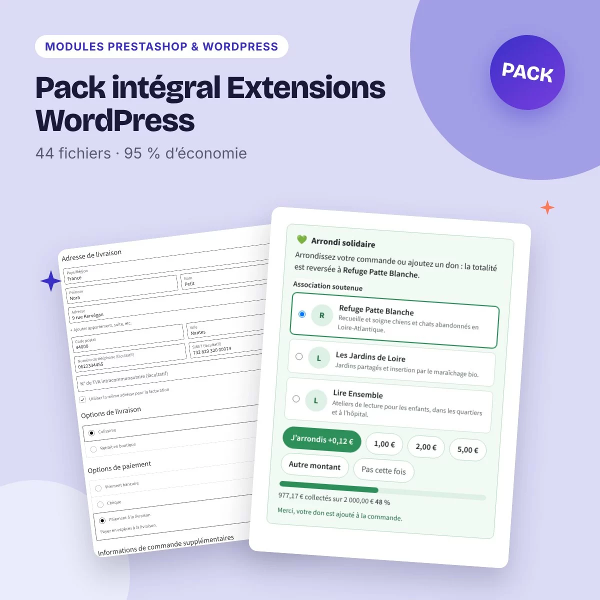 Pack intégral Extensions WordPress – 44 fichiers à prix réduit