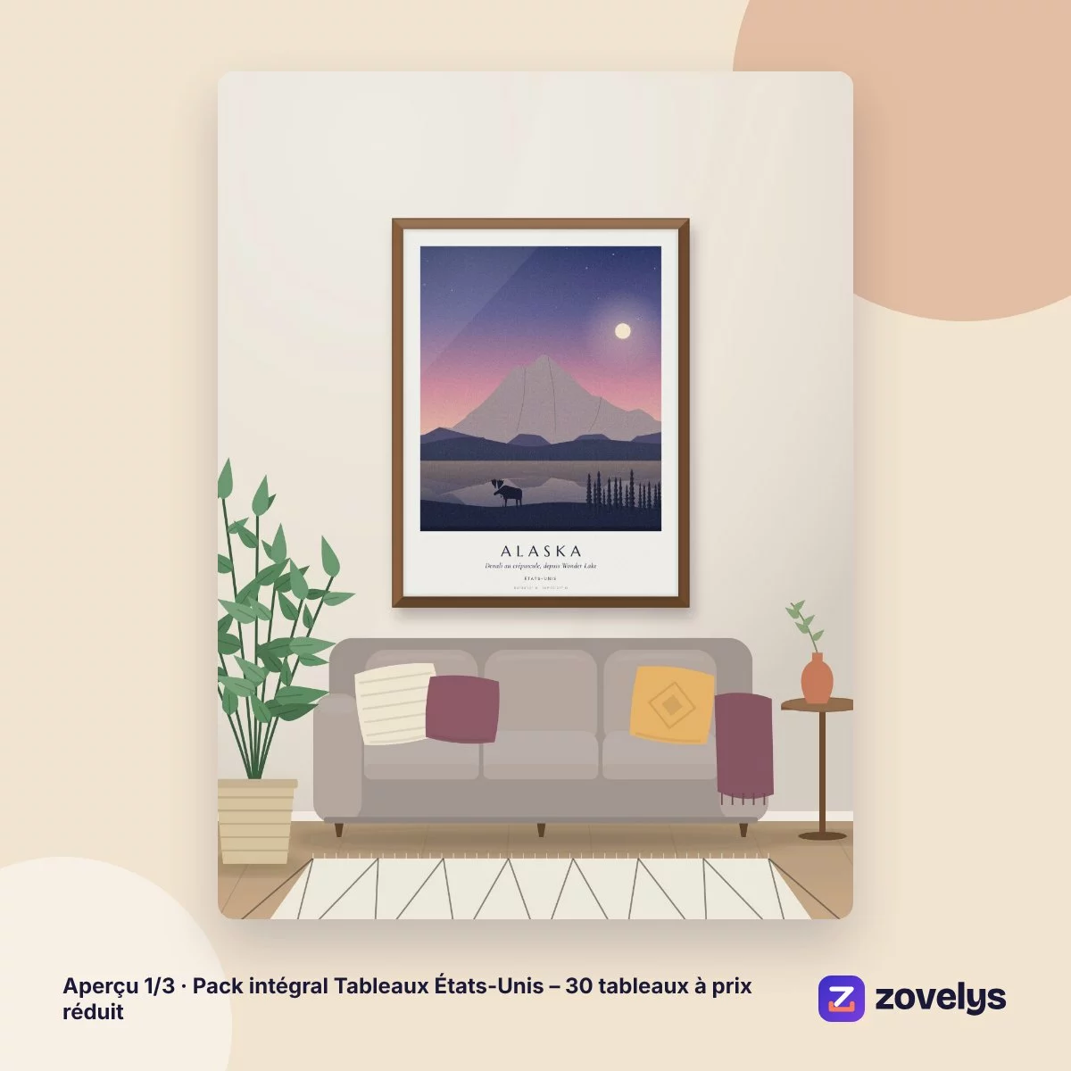 Pack intégral Tableaux États-Unis – 30 tableaux à prix réduit – aperçu 1