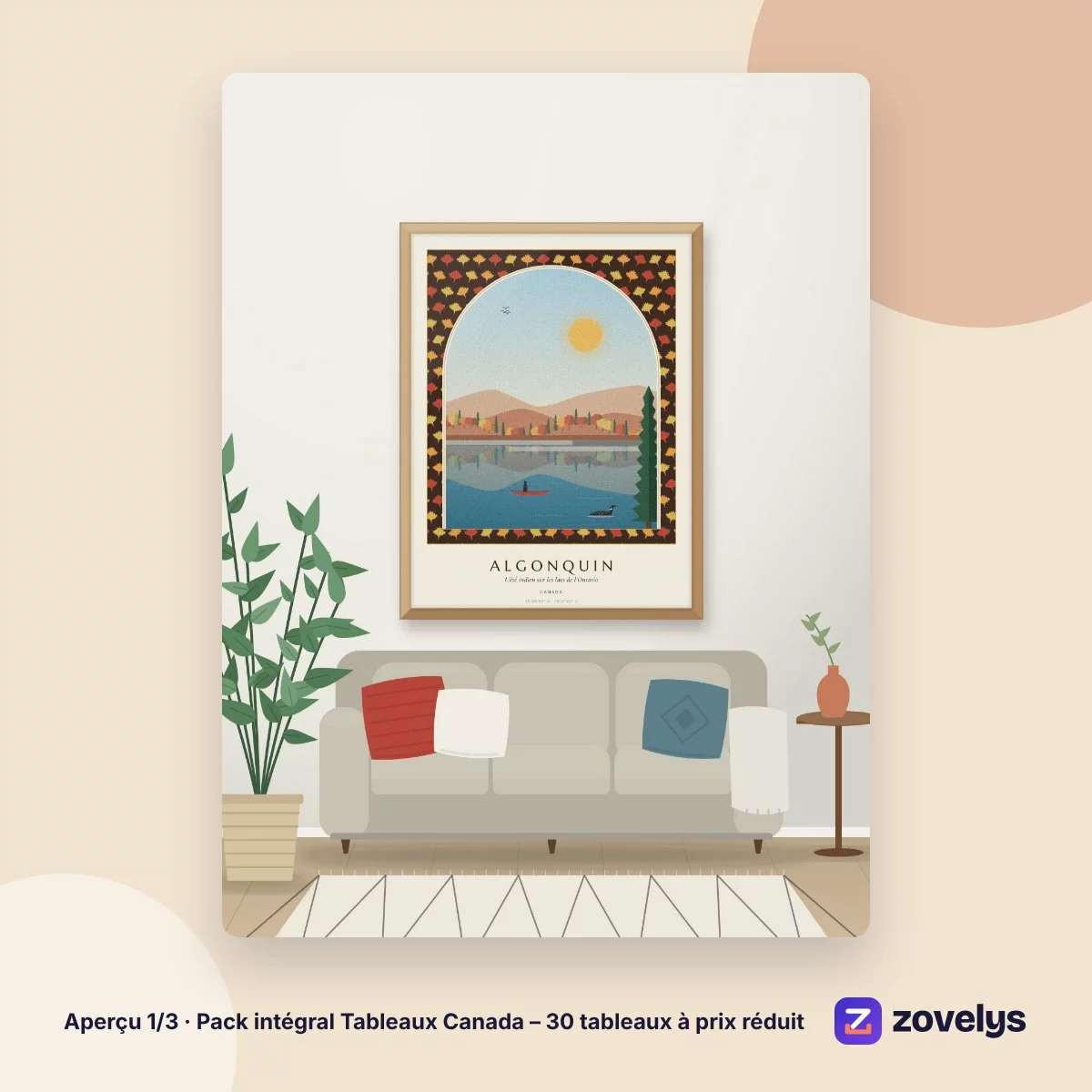 Pack intégral Tableaux Canada – 30 tableaux à prix réduit – aperçu 1