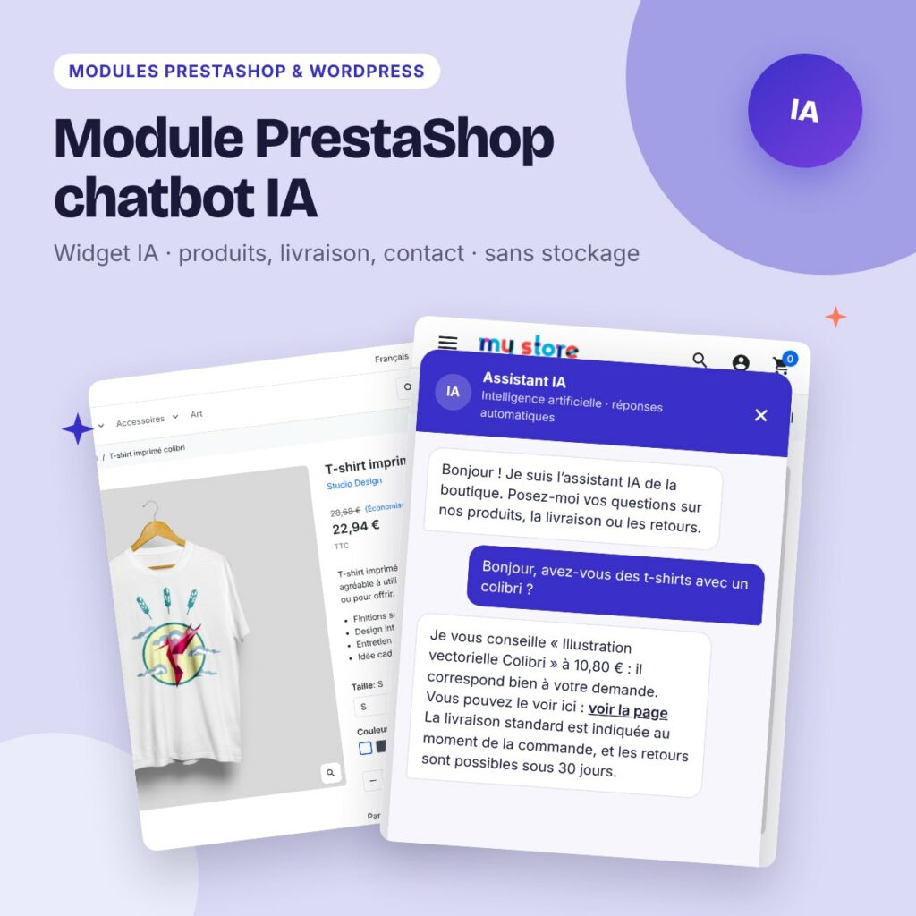 Module PrestaShop chatbot IA – assistant client Gemini et Groq (PS 8 et 9)