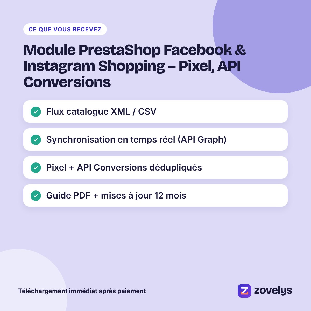 Module PrestaShop Facebook & Instagram Shopping – Pixel, API Conversions – aperçu 4