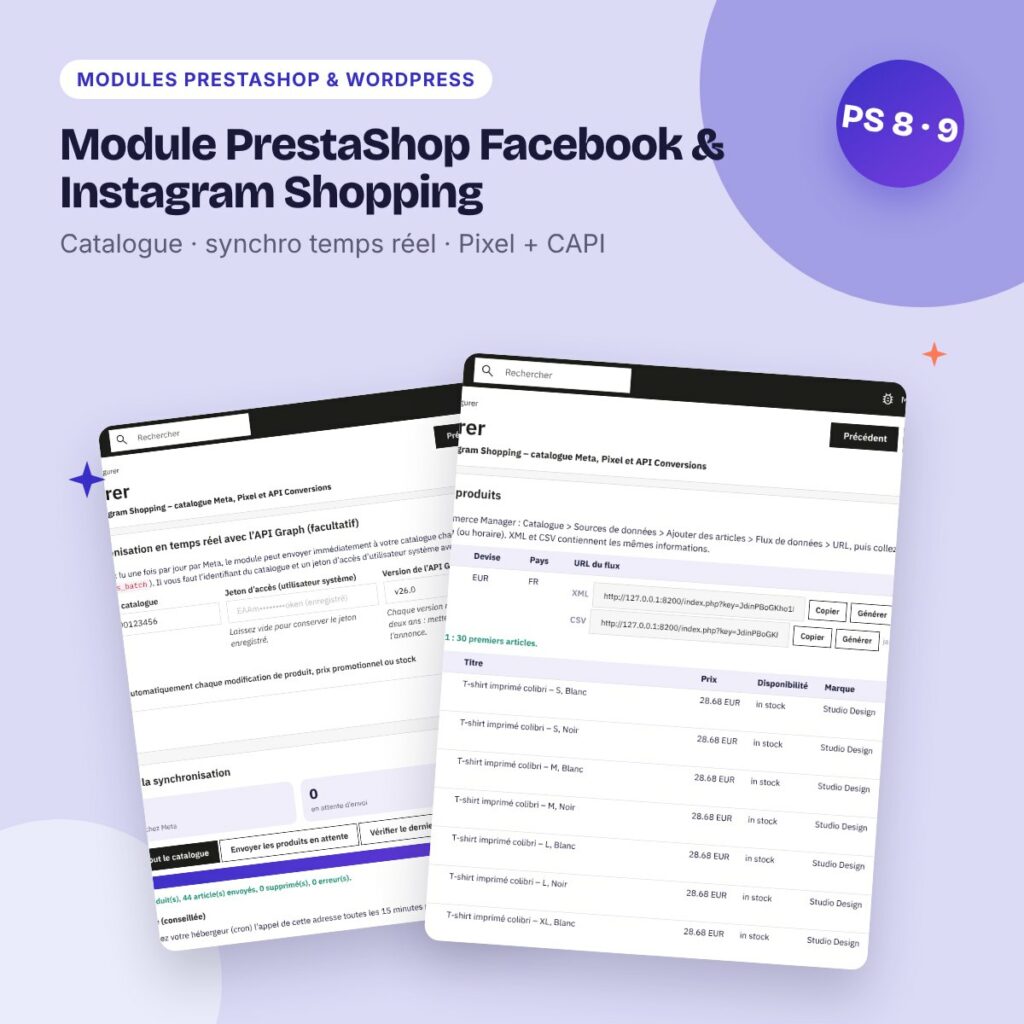 Module PrestaShop Facebook & Instagram Shopping – Pixel, API Conversions