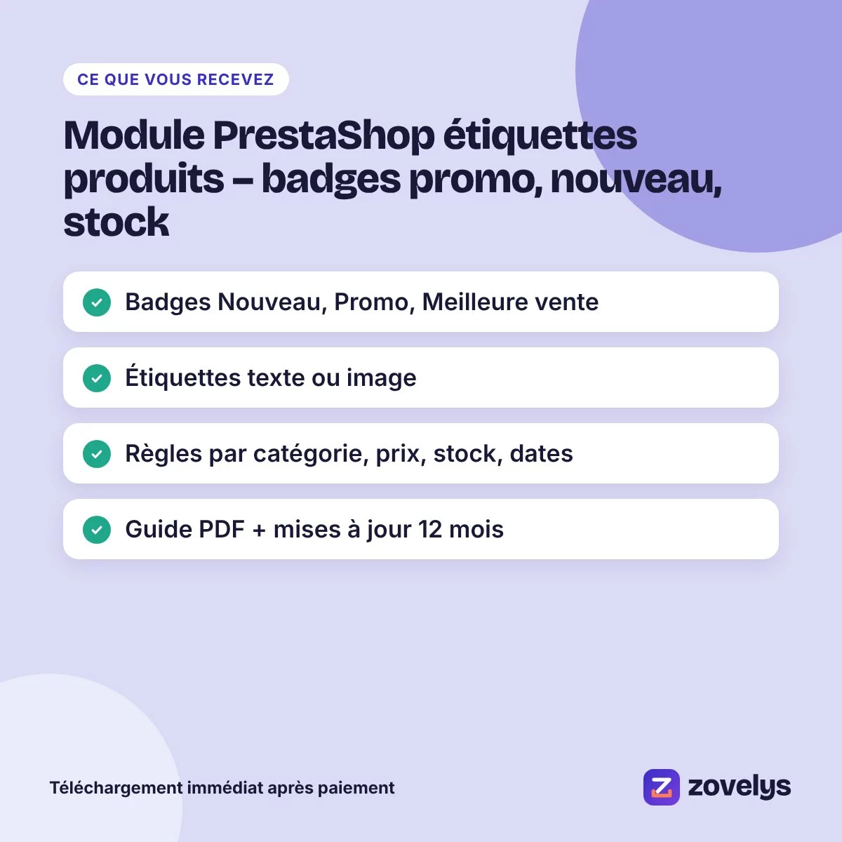 Module PrestaShop étiquettes produits – badges promo, nouveau, stock – aperçu 4
