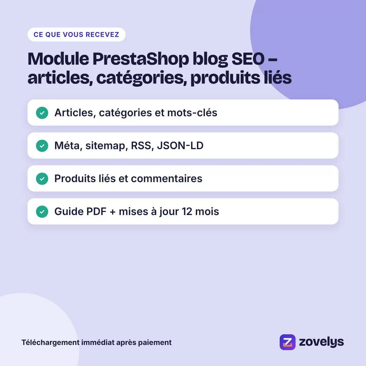Module PrestaShop blog SEO – articles, catégories, produits liés – aperçu 4