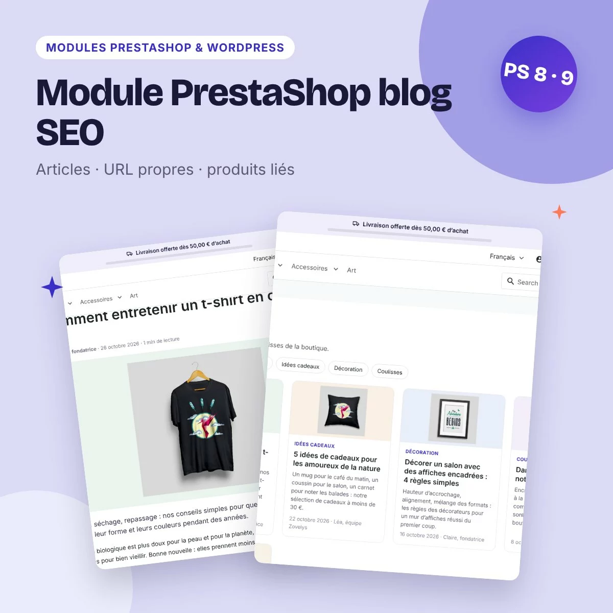 Module PrestaShop blog SEO – articles, catégories, produits liés