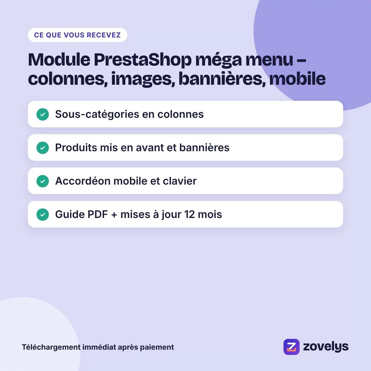 Module PrestaShop méga menu – colonnes, images, bannières, mobile – aperçu 4
