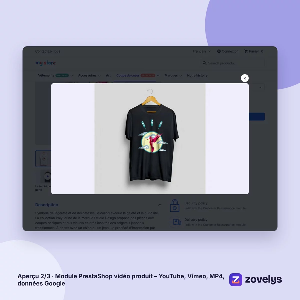 Module PrestaShop vidéo produit – YouTube, Vimeo, MP4, données Google – aperçu 2