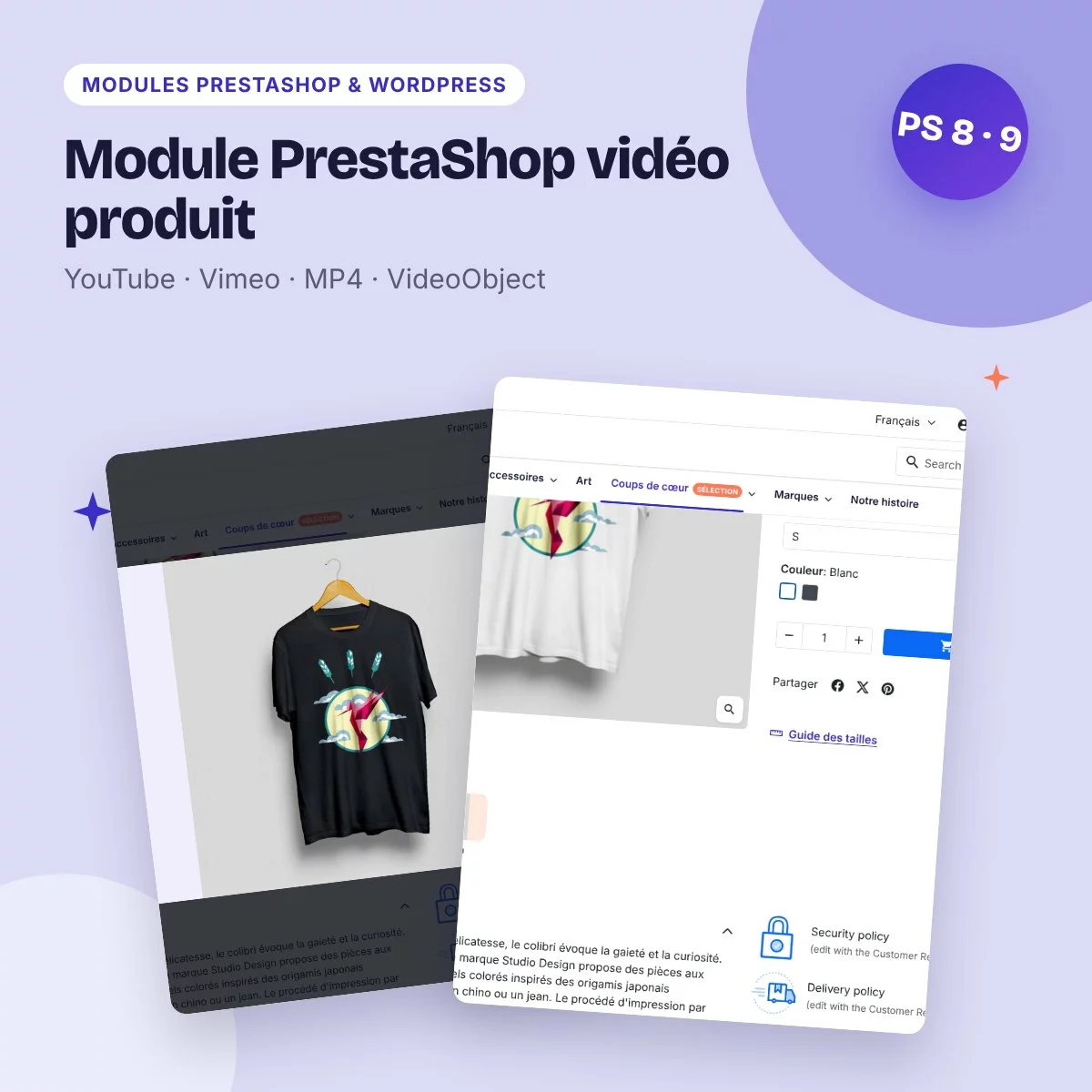Module PrestaShop vidéo produit – YouTube, Vimeo, MP4, données Google