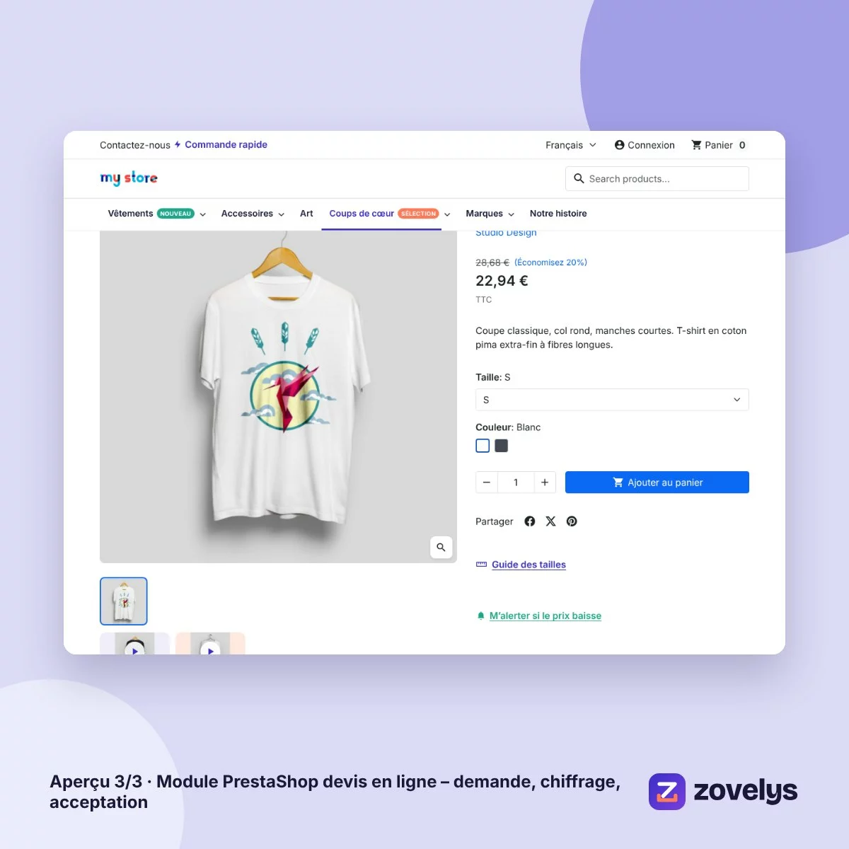 Module PrestaShop devis en ligne – demande, chiffrage, acceptation – aperçu 3