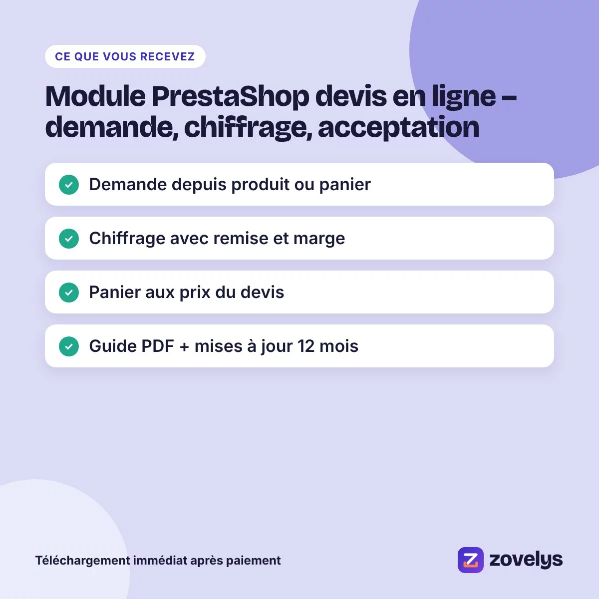 Module PrestaShop devis en ligne – demande, chiffrage, acceptation – aperçu 4