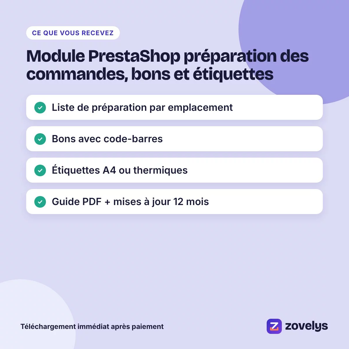 Module PrestaShop préparation des commandes, bons et étiquettes – aperçu 4
