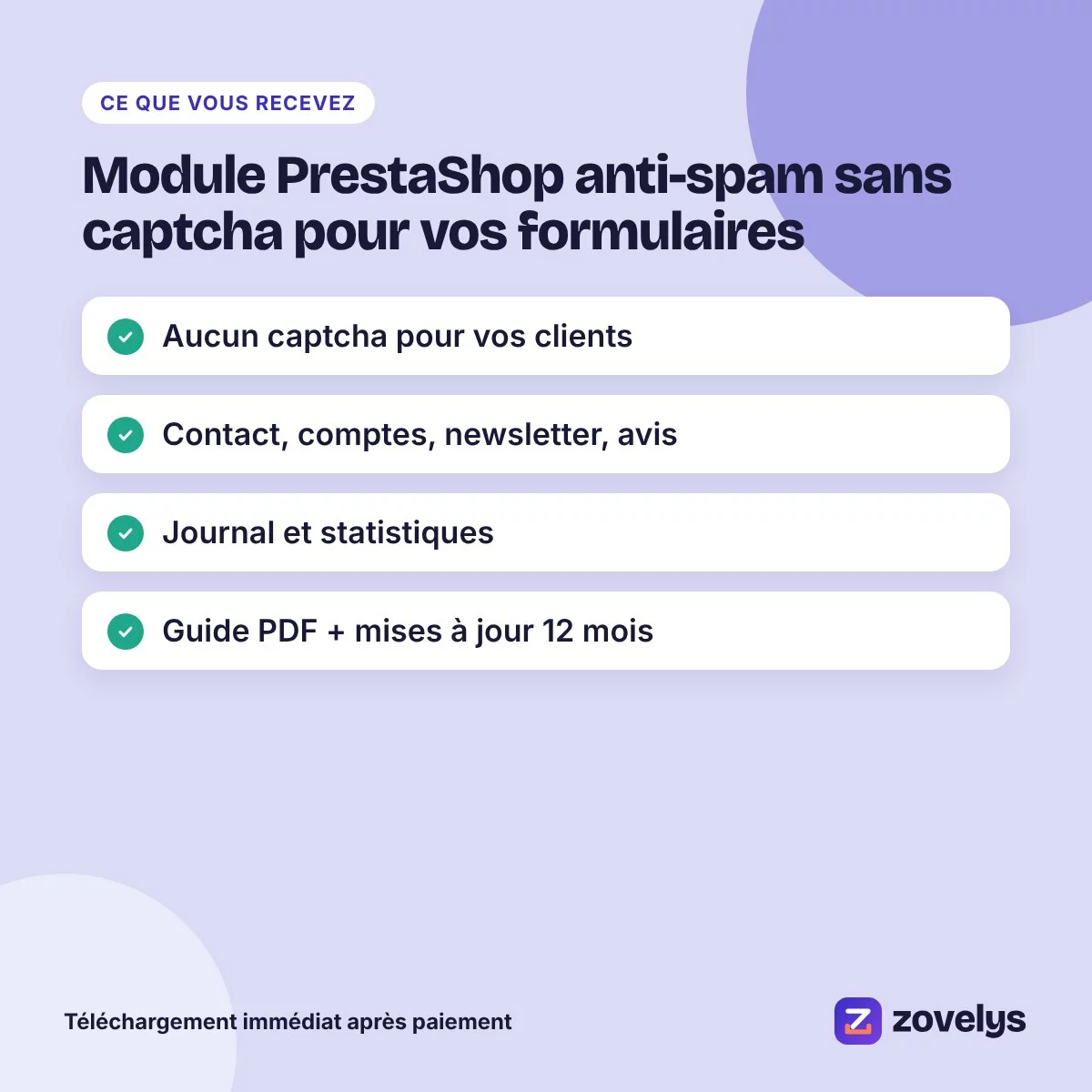 Module PrestaShop anti-spam sans captcha pour vos formulaires – aperçu 4