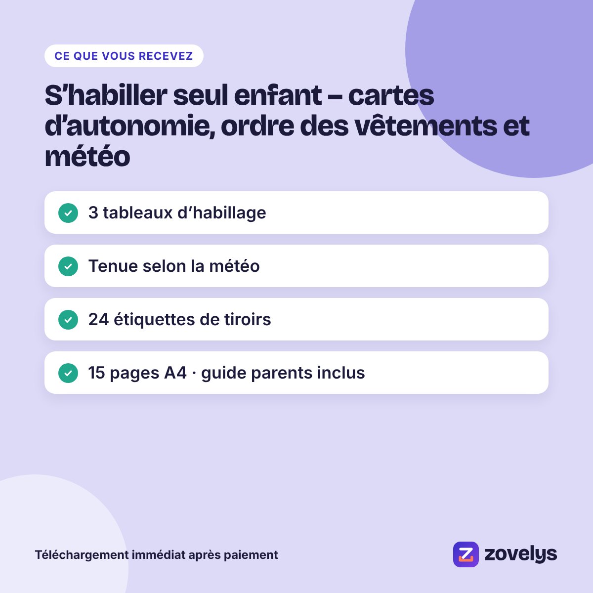 S’habiller seul enfant – cartes d’autonomie, ordre des vêtements et météo – aperçu 4